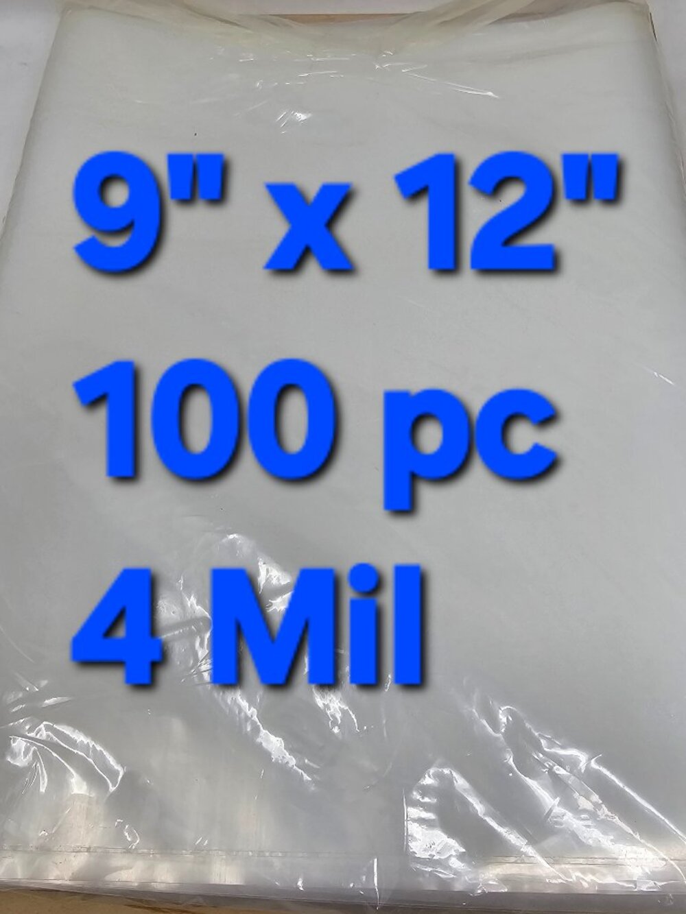 9" x 12" (Pack of 100), 4 Mil Flat Open Clear Plastic Poly Bags Industrial